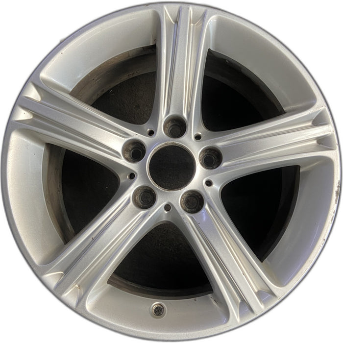 17" BMW 320i 12-13 , 17x7.5 , 5 spoke, triple edge spoke Original OEM Wheel Rim - Front View