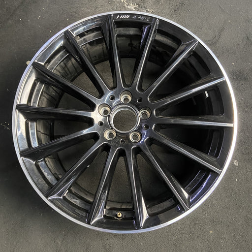20" MERCEDES S-CLASS 24-26 223 Type , S500, 20x9, 14 spoke, machined black - Additional View