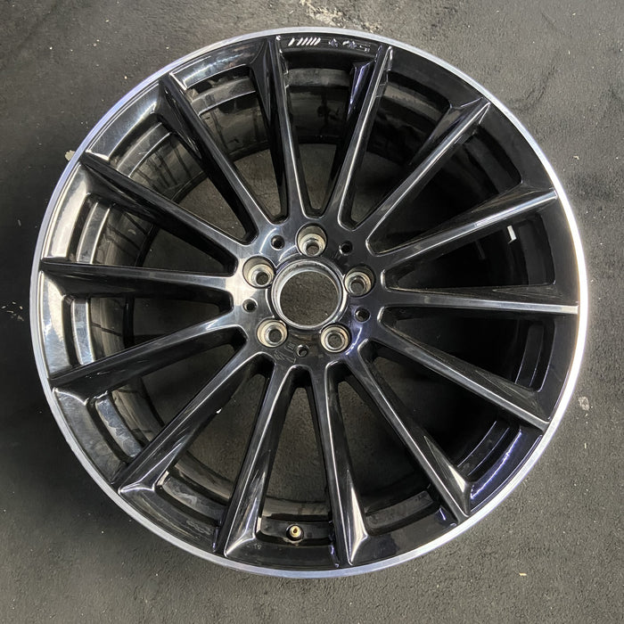 20" MERCEDES S-CLASS 24-26 223 Type , S500, 20x9, 14 spoke, machined black - Additional View