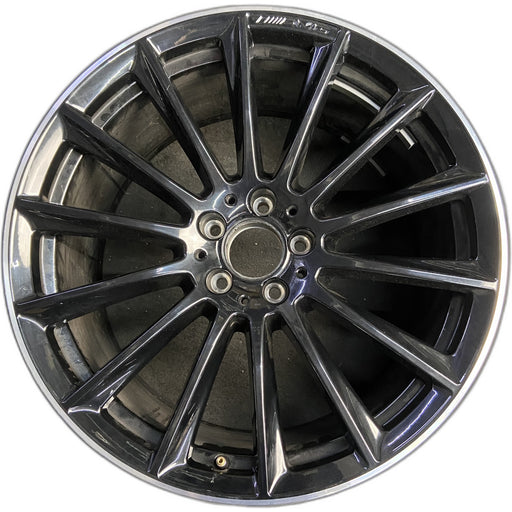 20" MERCEDES S-CLASS 24 223 Type , S500, 20x10 , machined black Original OEM - Front View