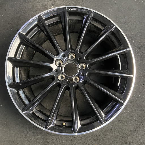 20" MERCEDES S-CLASS 24-26 223 Type , S500, 20x9, 14 spoke, machined black - Additional View