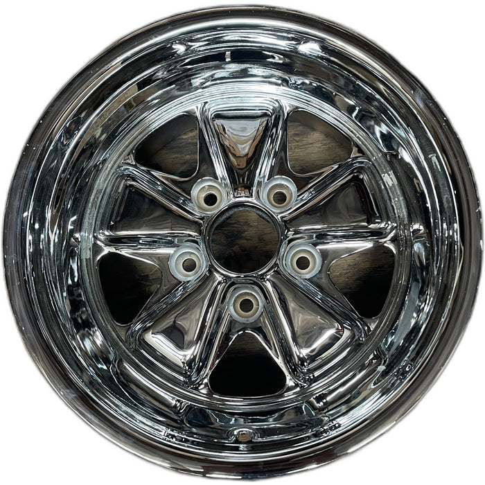 16" PORSCHE 911 72-88 16x9, black star Original OEM Wheel Rim - Front View