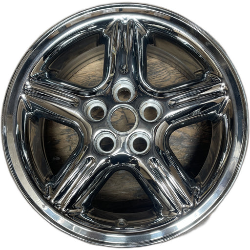 18" LAND ROVER 00-02 , alloy , 18x8, 5 fluted spokes Original OEM Wheel Rim - Front View