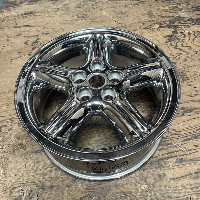 18" LAND ROVER 00-02 , alloy , 18x8, 5 fluted spokes Original OEM Wheel Rim - View 7