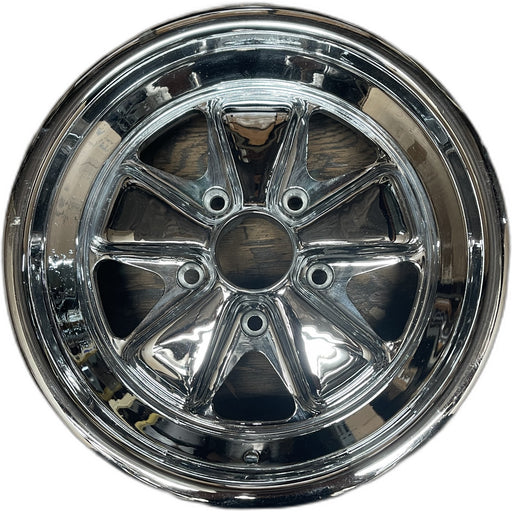 16" PORSCHE 911 72-90 16x7, black star Original OEM Wheel Rim - Front View