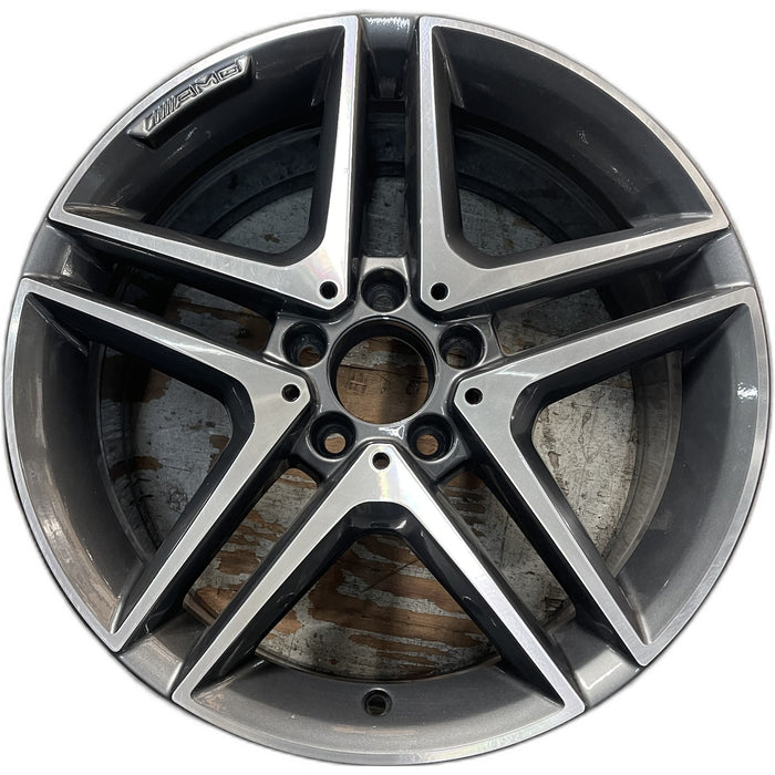 18" MERCEDES CLA-CLASS 14-16 117 Type, CLA45, 18x8, Original OEM Wheel Rim - Front View