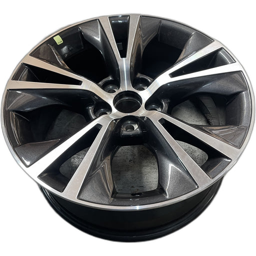 18" HIGHLANDER 16-19 18x7.5 , 10 raised spoke , gray inlay Original OEM Wheel - Front View