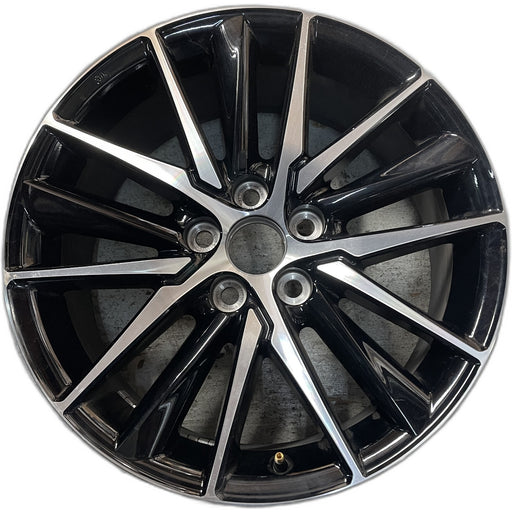18" CAMRY 21-24 18x8 , 15 spoke , black Original OEM Wheel Rim - Front View