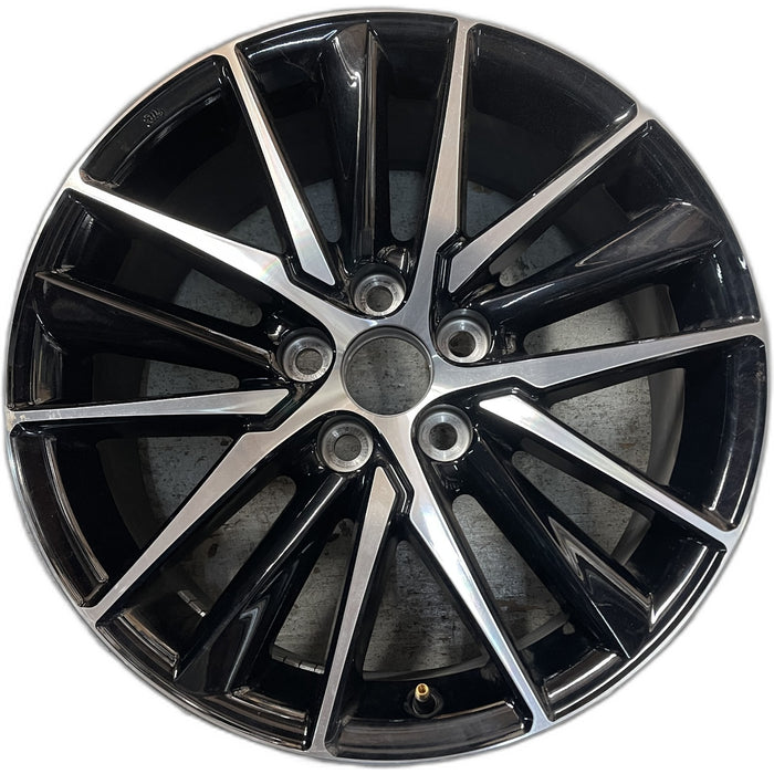 18" CAMRY 21-24 18x8 , 15 spoke , black Original OEM Wheel Rim - Front View