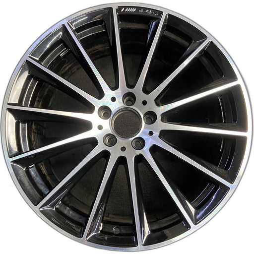 20" MERCEDES S-CLASS 21 223 Type , 20x9, 14 spoke, machined face with black - Front View