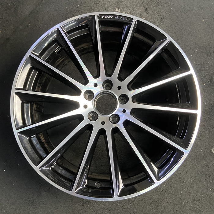 20" MERCEDES S-CLASS 21 223 Type , 20x9, 14 spoke, machined face with black - Additional View