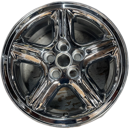 18" LAND ROVER 00-02 , alloy , 18x8, 5 fluted spokes Original OEM Wheel Rim - Front View