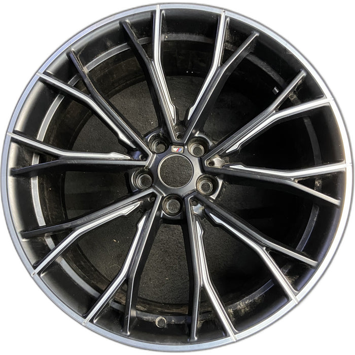 20" 530e 18-20 20x9, 20 spoke, matte black Original OEM Wheel Rim - Front View
