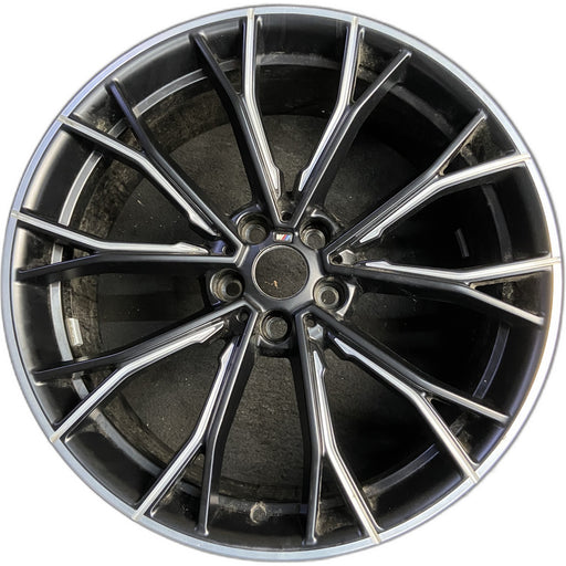 20" 530e 18-20 20x8, 20 spoke, matte black Original OEM Wheel Rim - Front View
