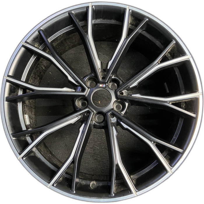 20" 530e 18-20 20x8, 20 spoke, matte black Original OEM Wheel Rim - Front View