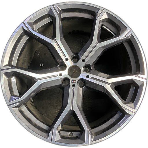 21" BMW X5 19-20 21x10.5, , , narrow spoke end Original OEM Wheel Rim - Front View