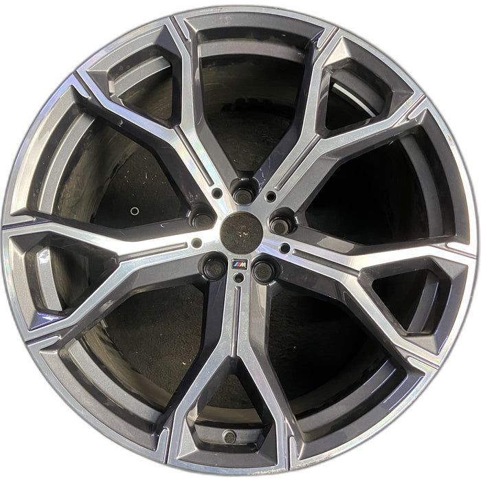 21" BMW X5 19-20 21x10.5, , , narrow spoke end Original OEM Wheel Rim - Front View