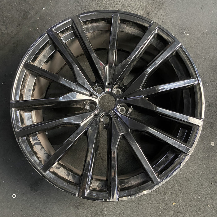 22" BMW X5 21-26 22x9.5, 15 spoke, black Original OEM Wheel Rim - Additional View