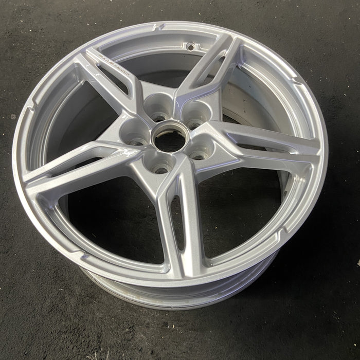 19" CORVETTE 20-22 front, , 5 spoke, gloss silver Original OEM Wheel Rim - View 8