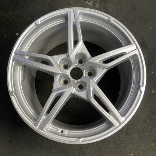 20" CORVETTE 20-22 rear, , 5 spoke, gloss silver Original OEM Wheel Rim - Additional View