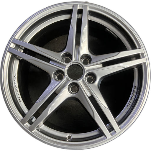 19" CORVETTE 23-24 front, 19x8.5, 10 single spoke, satin graphite Original OEM - Front View