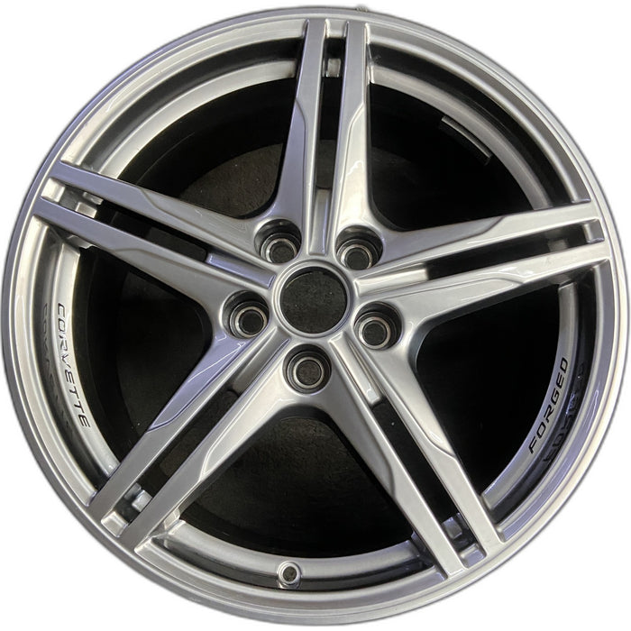 19" CORVETTE 23-24 front, 19x8.5, 10 single spoke, satin graphite Original OEM - Front View