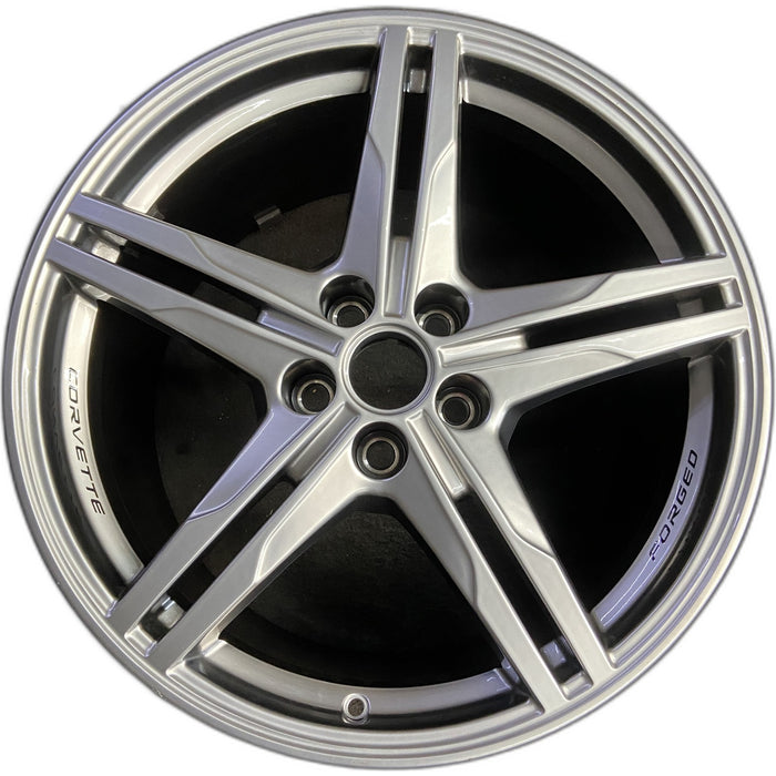 20" CORVETTE 23-26 rear, 20x11, 10 single spoke, satin graphite Original OEM - Front View