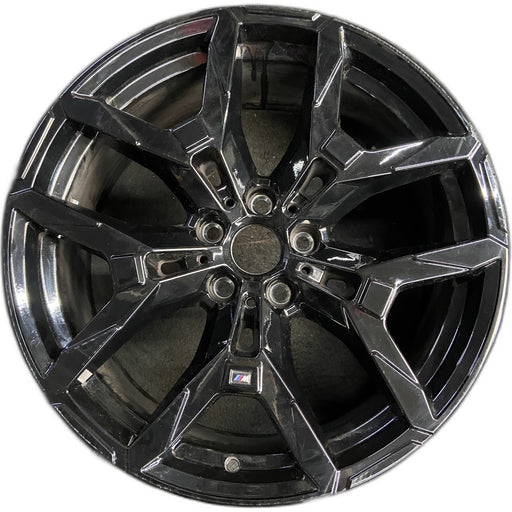 19" BMW 230i 25-26 19x8, , U spoke, black Original OEM Wheel Rim - Front View