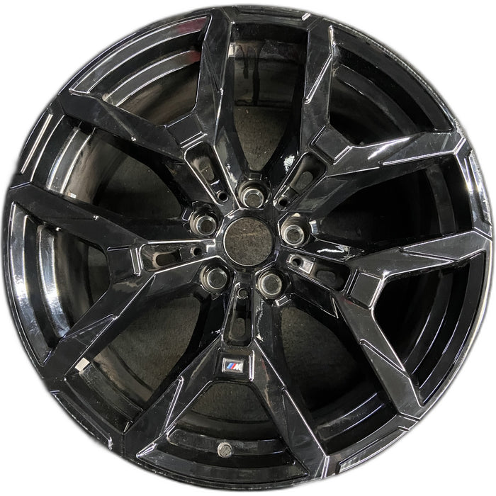 19" BMW 230i 25-26 19x8, , U spoke, black Original OEM Wheel Rim - Front View