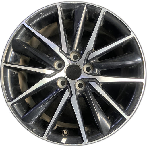 18" CAMRY 21-24 18x8 , 15 spoke , black Original OEM Wheel Rim - Front View