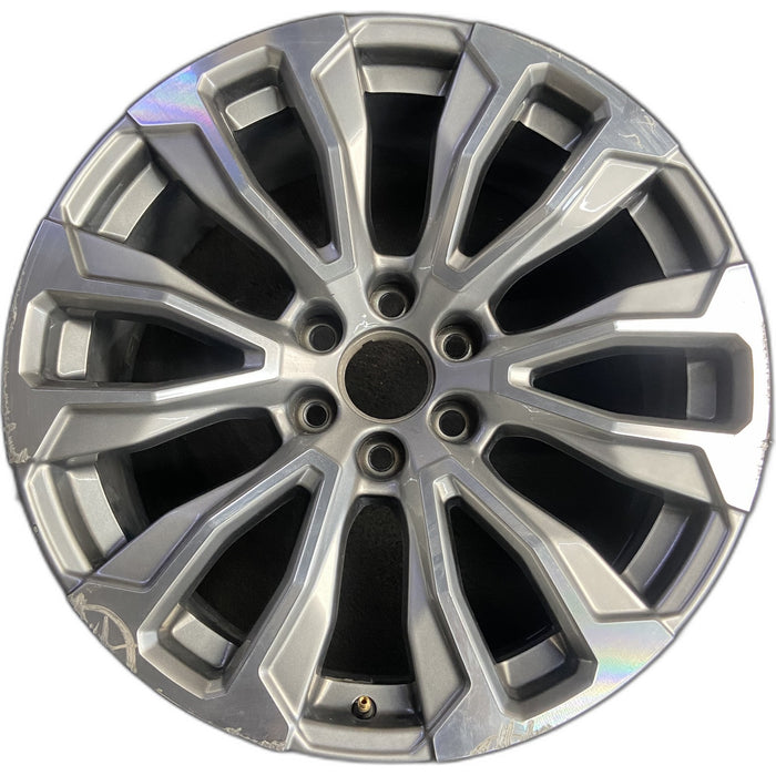 22" YUKON 21-24 22x9, 12 spoke, machined face with gray pockets Original OEM - Front View