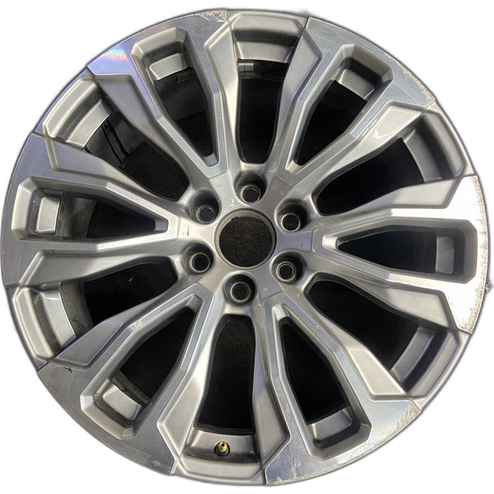 22" YUKON 21-24 22x9, 12 spoke, machined face with gray pockets Original OEM - Front View