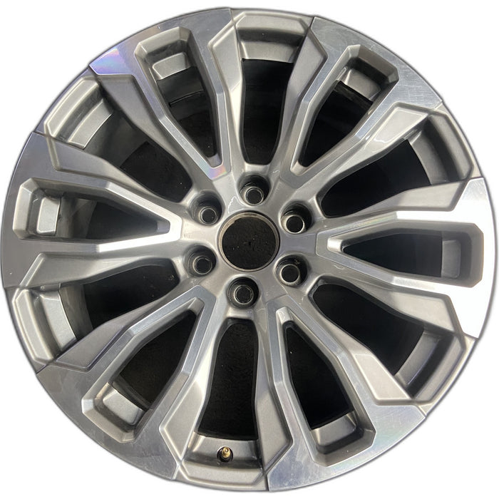 22" YUKON 21-24 22x9, 12 spoke, machined face with gray pockets Original OEM - Front View