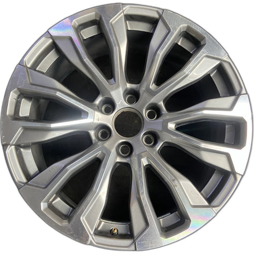 22" YUKON 21-24 22x9, 12 spoke, machined face with gray pockets Original OEM - Front View