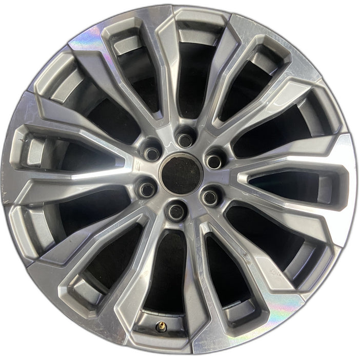 22" YUKON 21-24 22x9, 12 spoke, machined face with gray pockets Original OEM - Front View