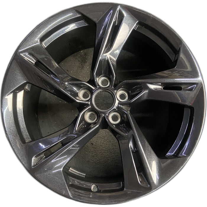 20" CAMARO 19-24 20x9.5, 5 twisted split spoke, black Original OEM Wheel Rim - Front View