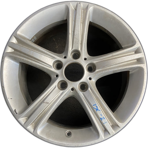 17" BMW 320i 12-13 , 17x7.5 , 5 spoke, triple edge spoke Original OEM Wheel Rim - Front View