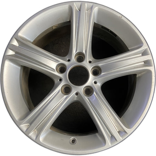 17" BMW 320i 12-13 , 17x7.5 , 5 spoke, triple edge spoke Original OEM Wheel Rim - Front View
