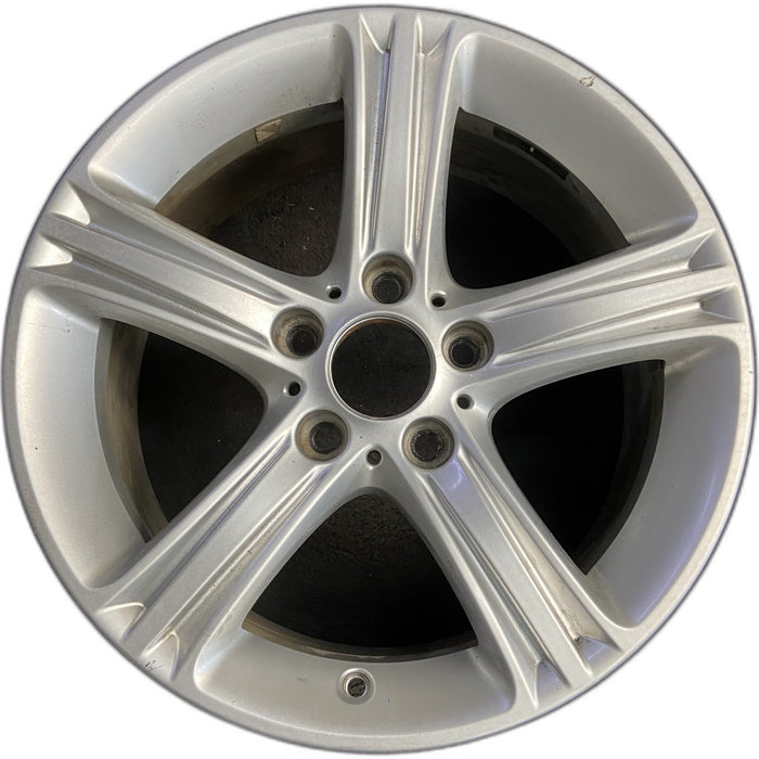 17" BMW 320i 12-13 , 17x7.5 , 5 spoke, triple edge spoke Original OEM Wheel Rim - Front View