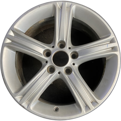 17" BMW 320i 12-13 , 17x7.5 , 5 spoke, triple edge spoke Original OEM Wheel Rim - Front View