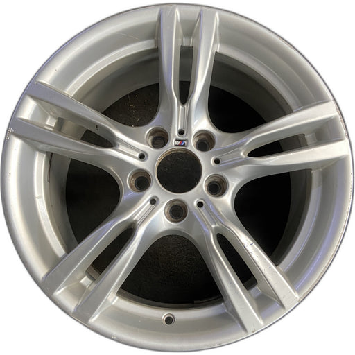 18" BMW 320i 12-13 , 18x8.5 , , double spoke Original OEM Wheel Rim - Front View