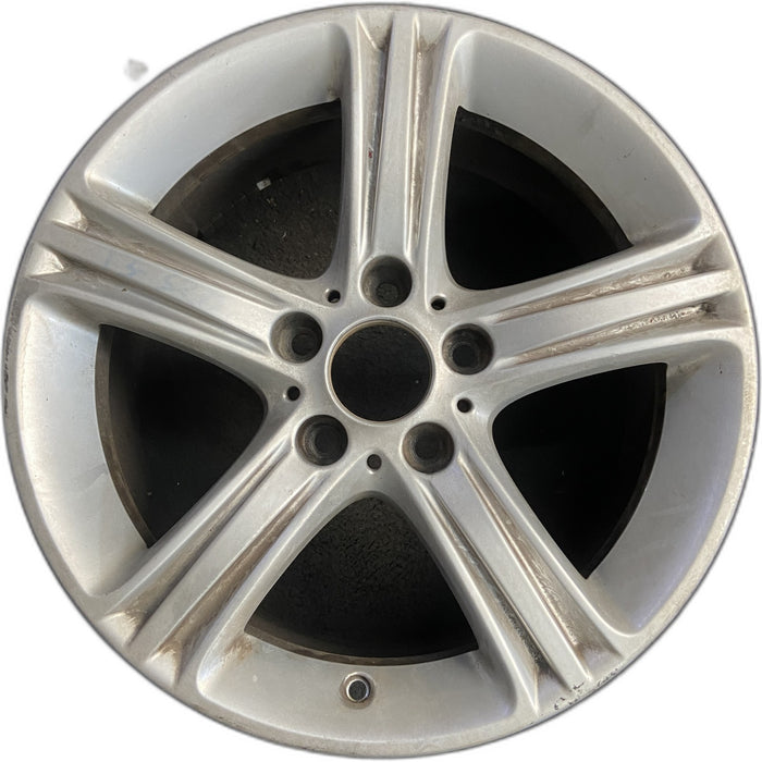 17" BMW 320i 12-13 , 17x7.5 , 5 spoke, triple edge spoke Original OEM Wheel Rim - Front View