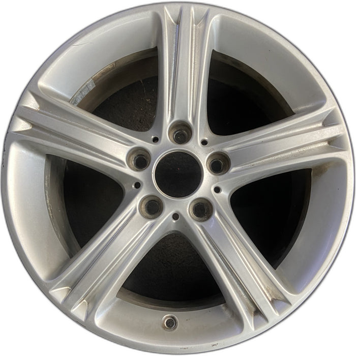 17" BMW 320i 12-13 , 17x7.5 , 5 spoke, triple edge spoke Original OEM Wheel Rim - Front View