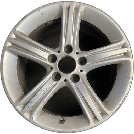17" BMW 320i 12-13 , 17x7.5 , 5 spoke, triple edge spoke Original OEM Wheel Rim - Front View