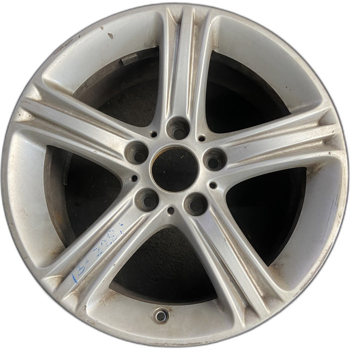 17" BMW 320i 12-13 , 17x7.5 , 5 spoke, triple edge spoke Original OEM Wheel Rim - Front View