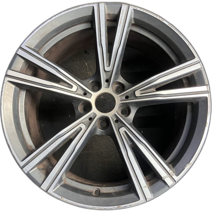 19" BMW 330e 21-24 19x8, , V spoke Original OEM Wheel Rim - Front View