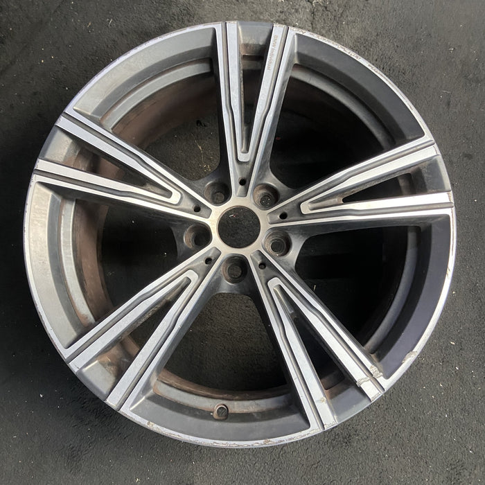 19" BMW 330e 21-24 19x8, , V spoke Original OEM Wheel Rim - Additional View