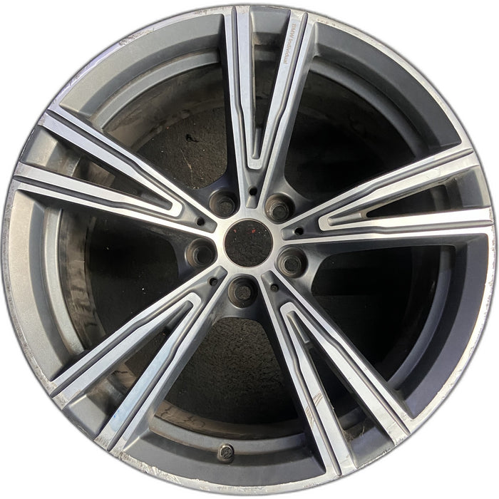 19" BMW 330e 21-24 19x8, , V spoke Original OEM Wheel Rim - Front View