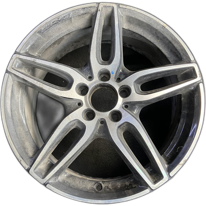 18" MERCEDES CLA-CLASS 17 117 Type, CLA250, 18x7.5, w/AMG, black accents - Front View