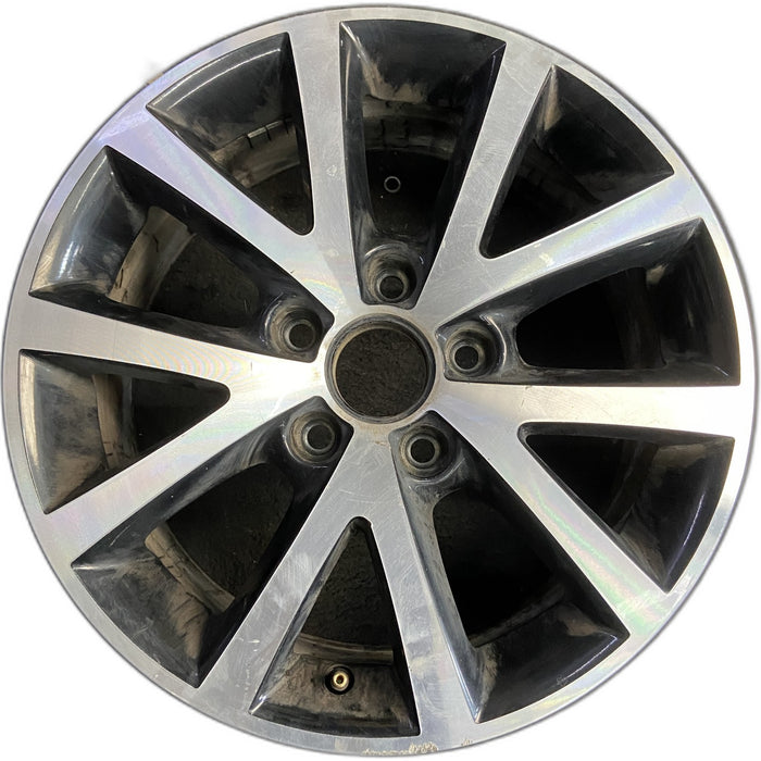 16" JETTA 15-16 16x6.5, alloy, 5 spoke , w/ inlay Original OEM Wheel Rim - Front View